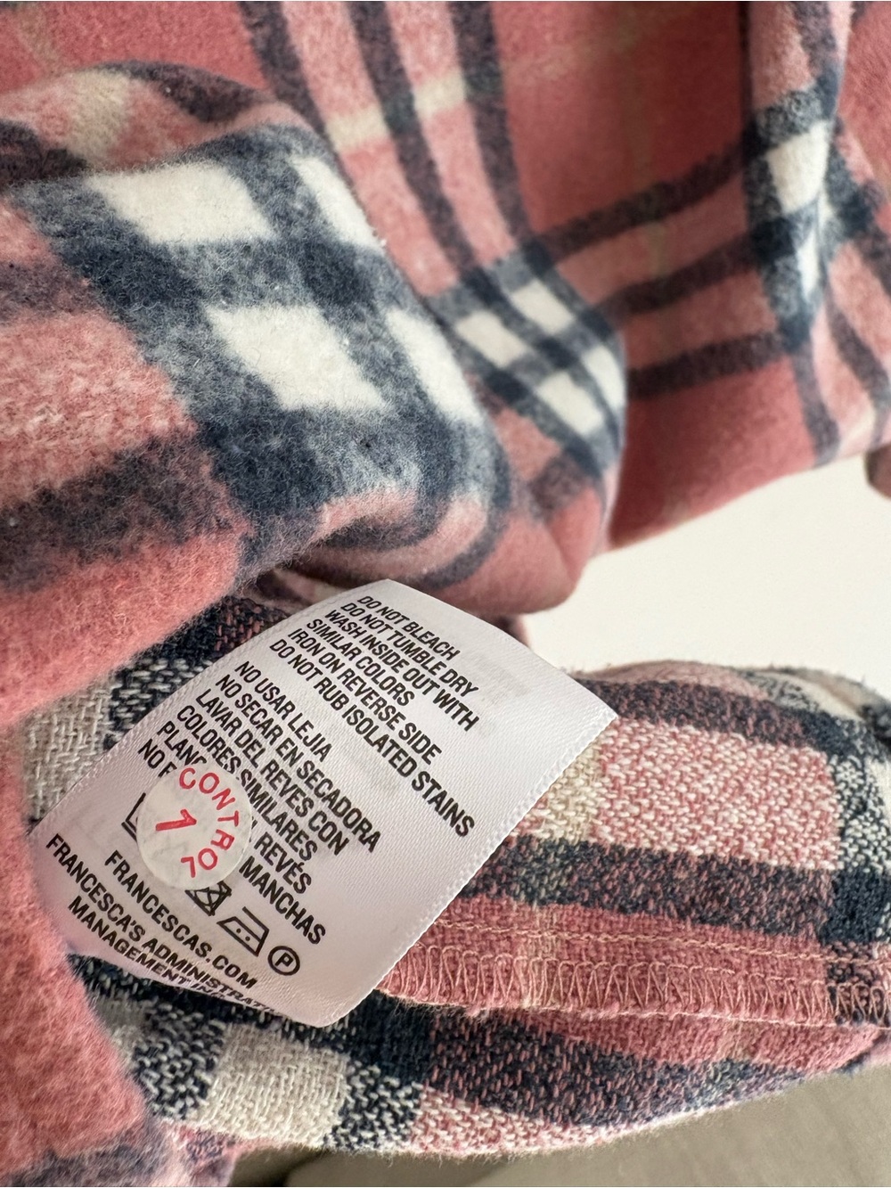 miami Pink Plaid Button-Down Fleece Shirt - Picture 8 of 8